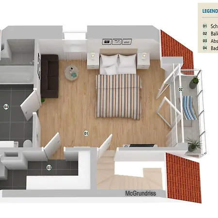 Seeglueck - Stilvolle Maisonette Mit Balkonen & Seeblick Lejlighed Malchow (Mecklenburg-Vorpommern)